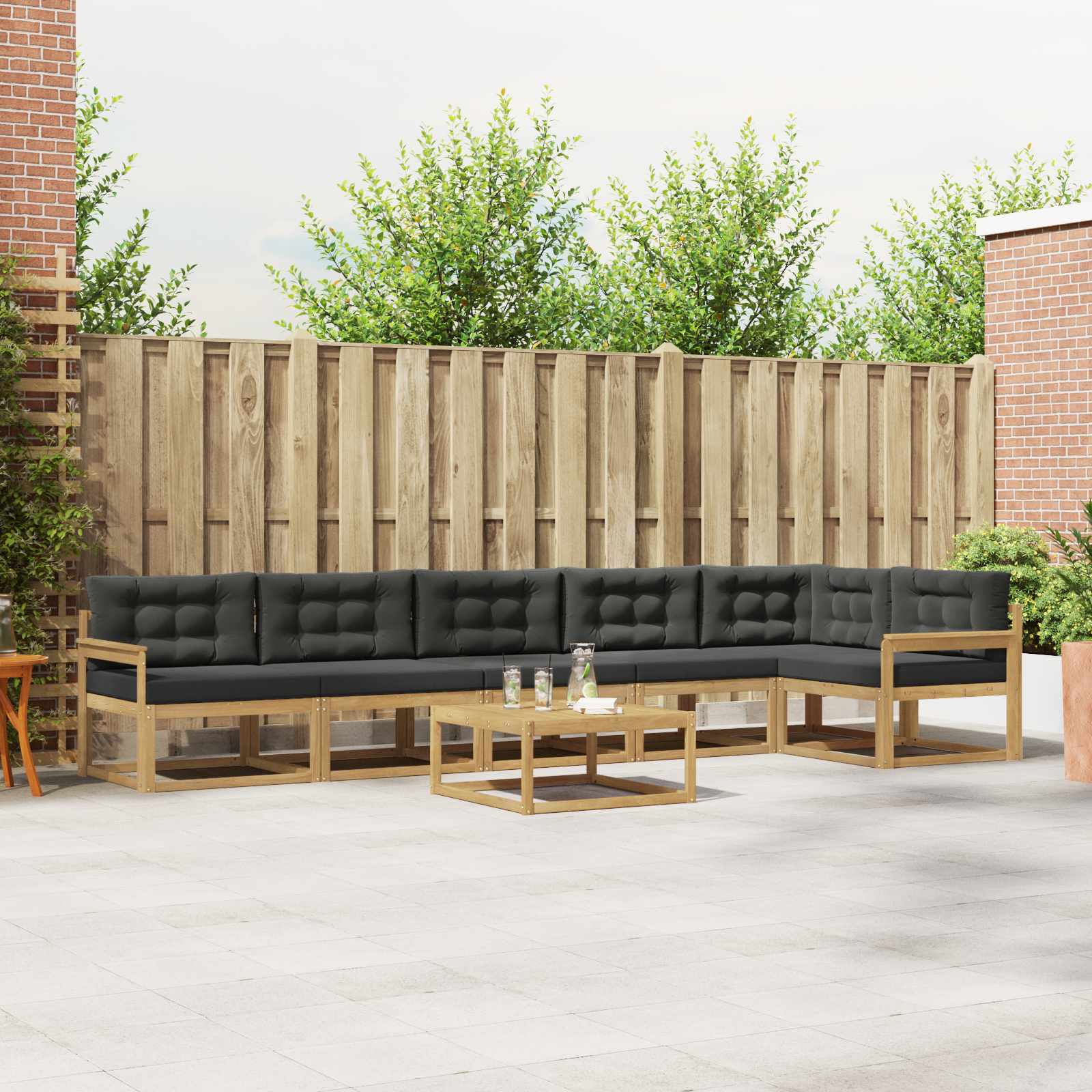 Set vanjskih sofa 7 pcs Bijela i antracit 79 x 79 x 37 cm