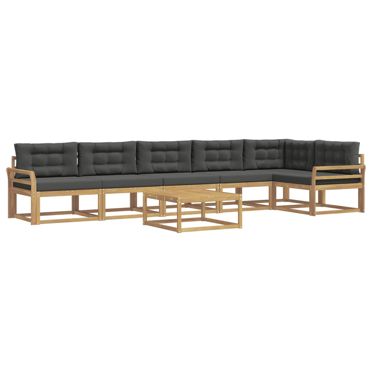 Set vanjskih sofa 7 pcs Bijela i antracit 79 x 79 x 37 cm