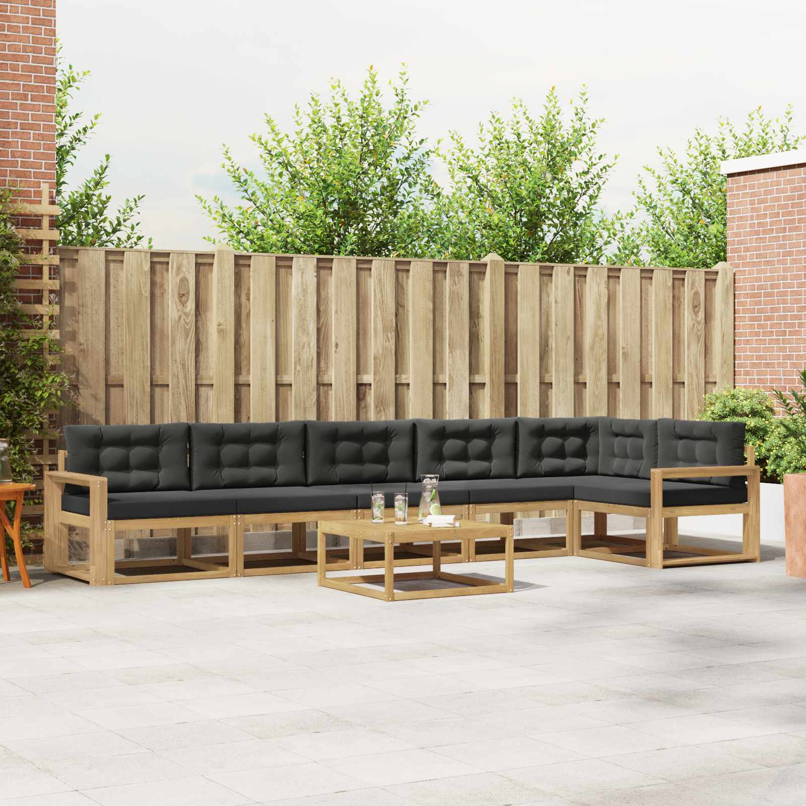 Set vanjskih sofa 7 pcs Bijela i antracit 79 x 79 x 37 cm