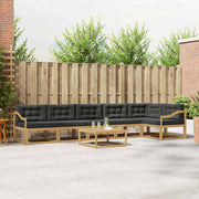 Set vanjskih sofa 7 kom. Bijela i antracit Poliester