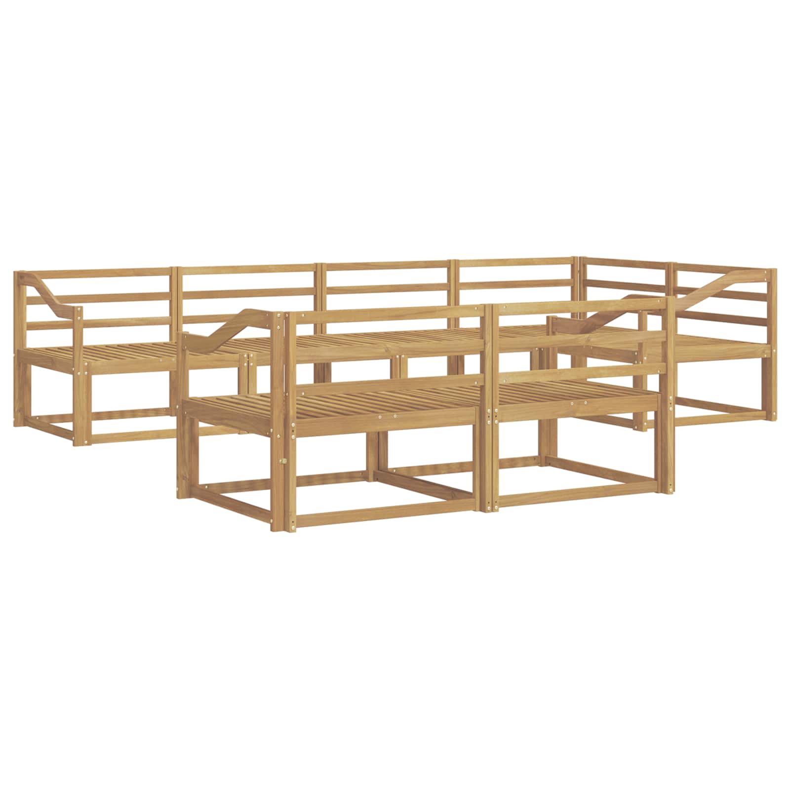 Set vanjskih sofa 8 pcs Bijela 325 x 166,5 x 73 cm