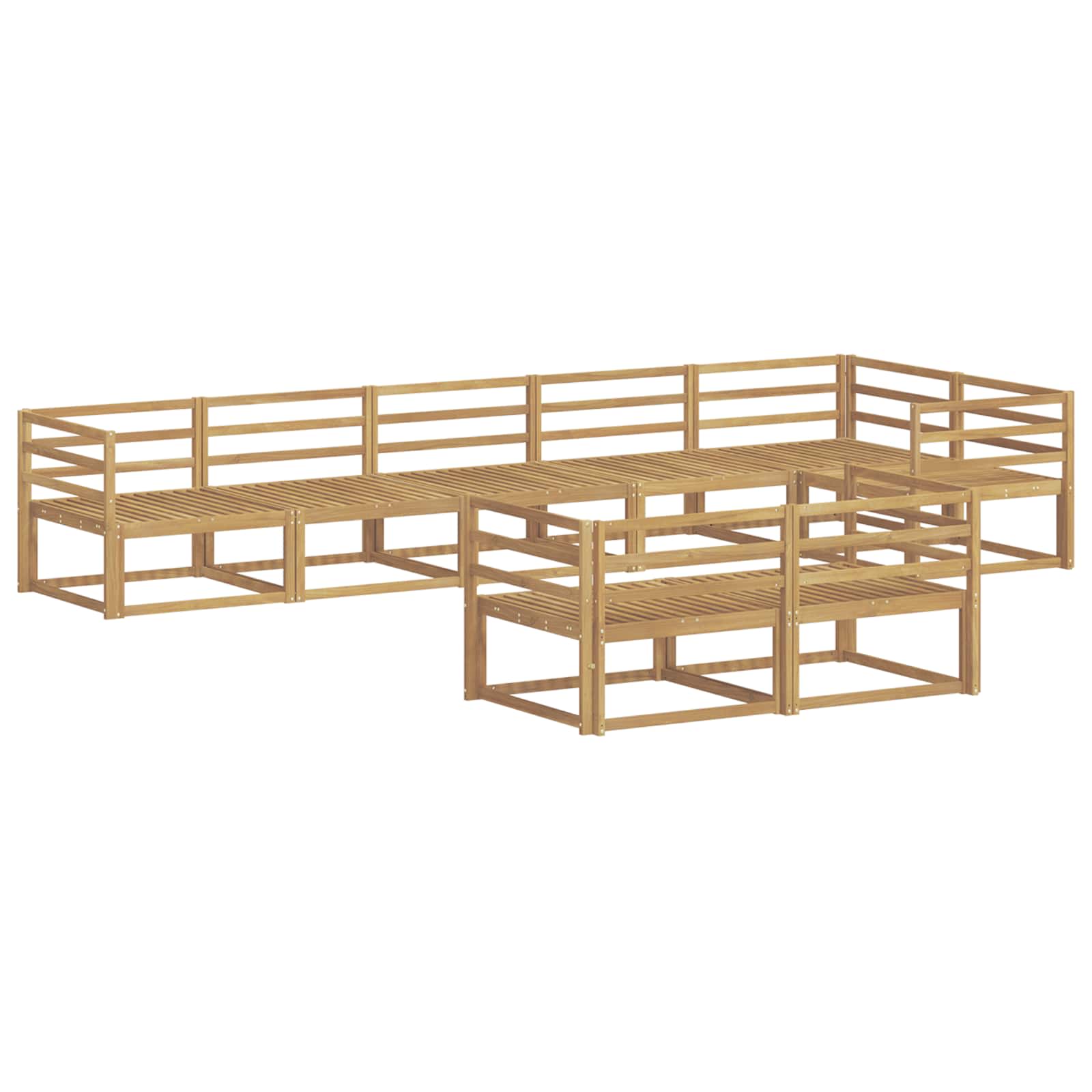 Set vanjskih sofa 8 pcs Bijela 404 x 166,5 x 73 cm