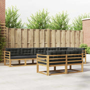Set vanjskih sofa 6 kom. Bijela i antracit Poliester