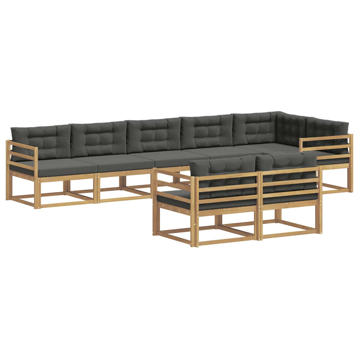 Set vanjskih sofa 6 kom. Bijela i antracit Poliester