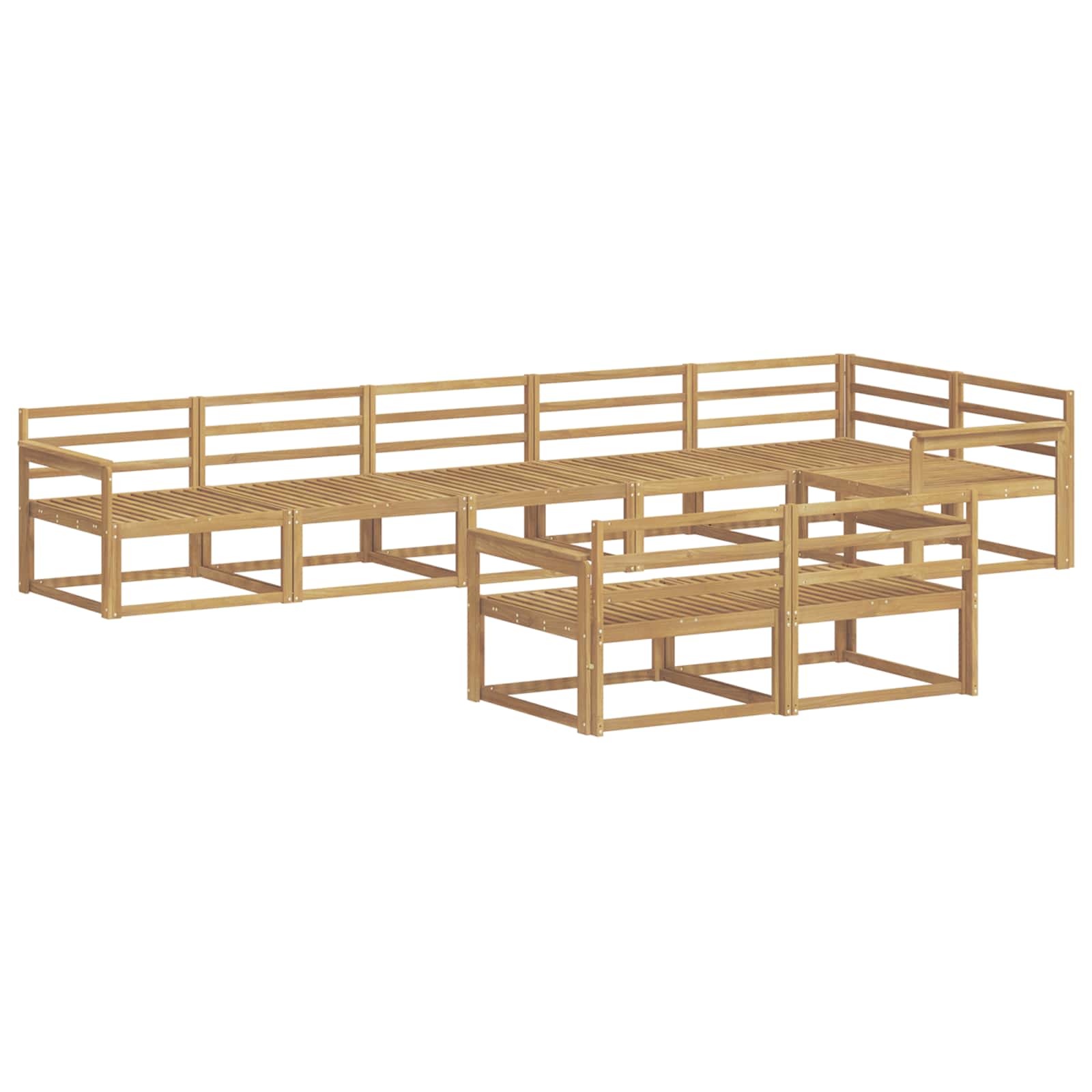 Set vanjskih sofa 8 pcs Bijela 406 x 168,5 x 73 cm