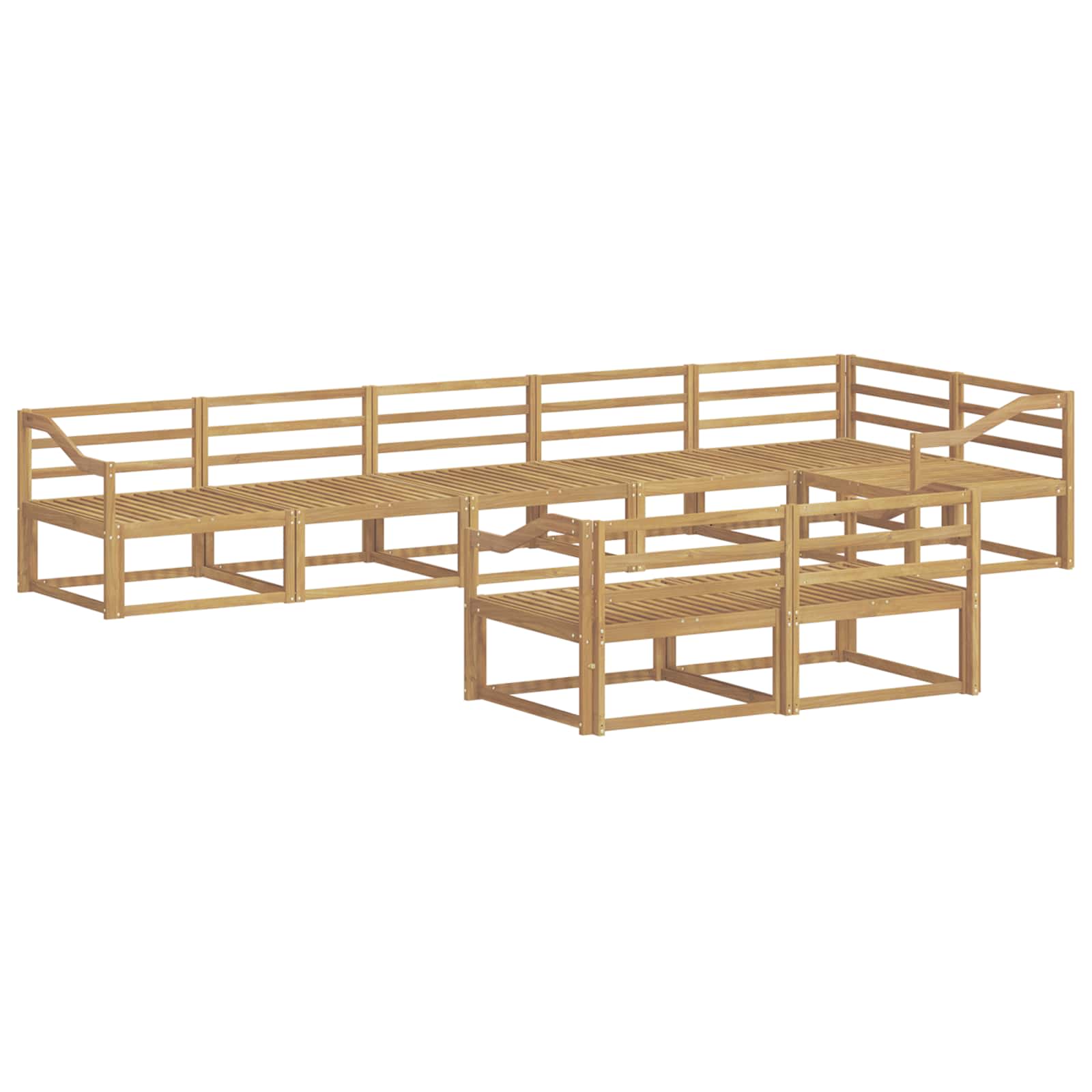 Set vanjskih sofa 8 pcs Bijela 404 x 166,5 x 73 cm