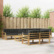 Set vanjskih sofa 9 kom. Bijela i antracit Poliester