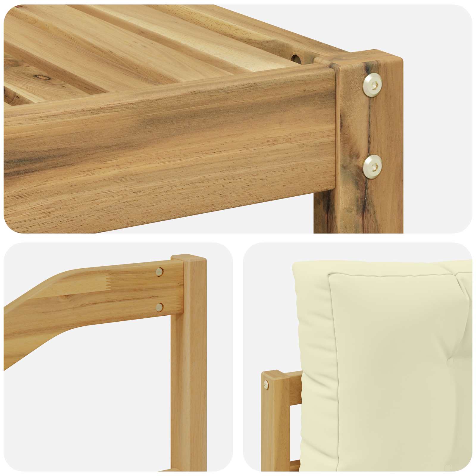 Set vanjskih sofa 9 pcs Bijela i krem 79 x 79 x 37 cm Poliester