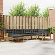 Set vanjskih sofa s jastukom 5 pcs Bijela i antracit Poliester