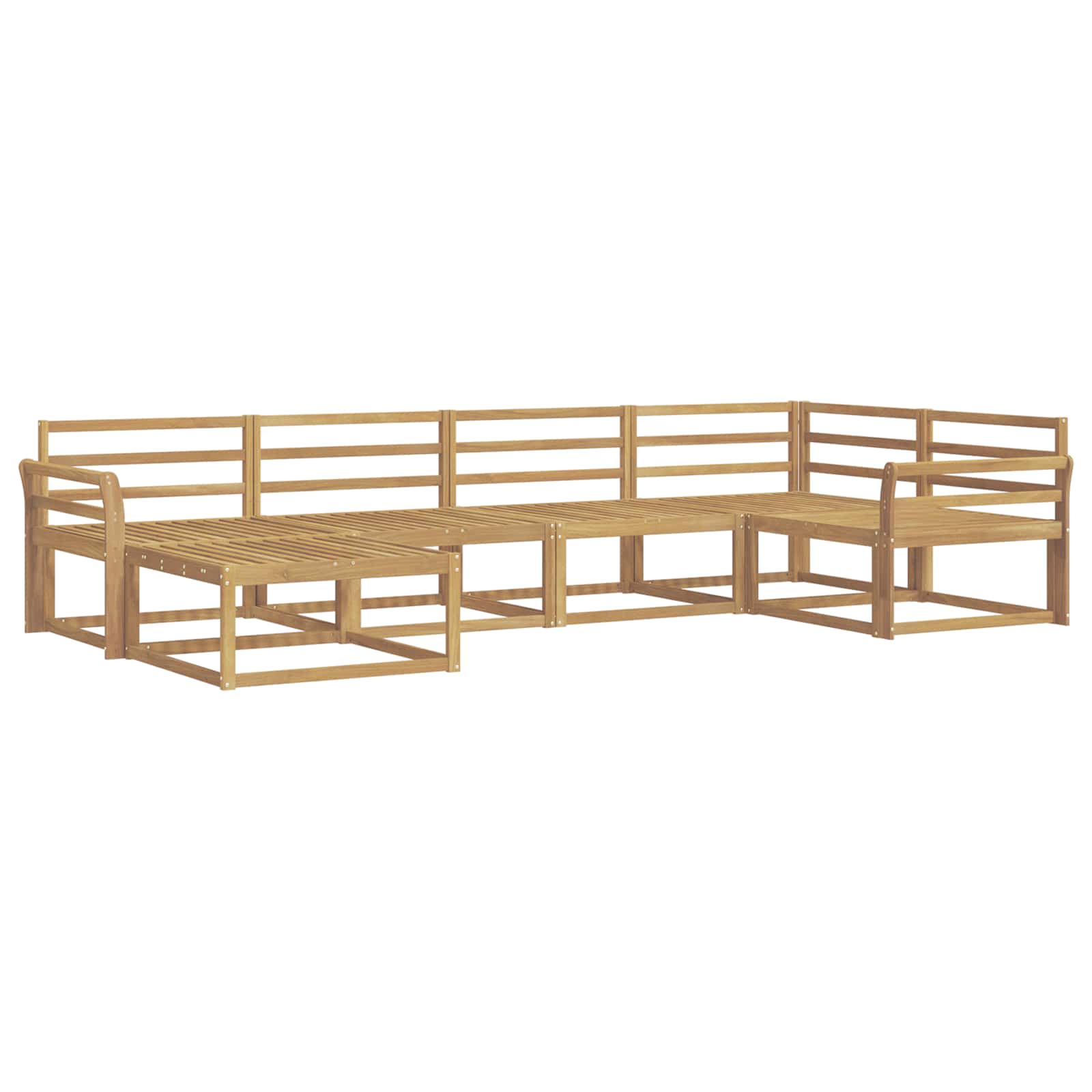 Set vanjskih sofa 6 pcs Bijela 329 x 170,5 x 73 cm