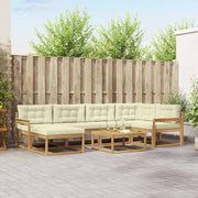 Set vanjskih sofa 7 pcs Bijela i krem