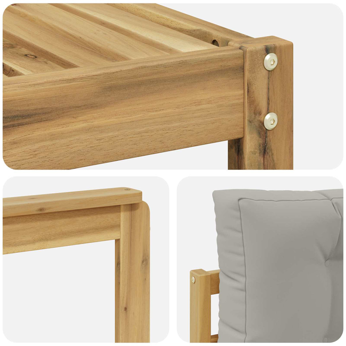 Set vanjskih sofa 7 pcs Bijela i svjetlosiva