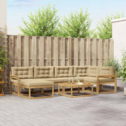 Set vanjskih sofa 7 pcs Bijela i bež