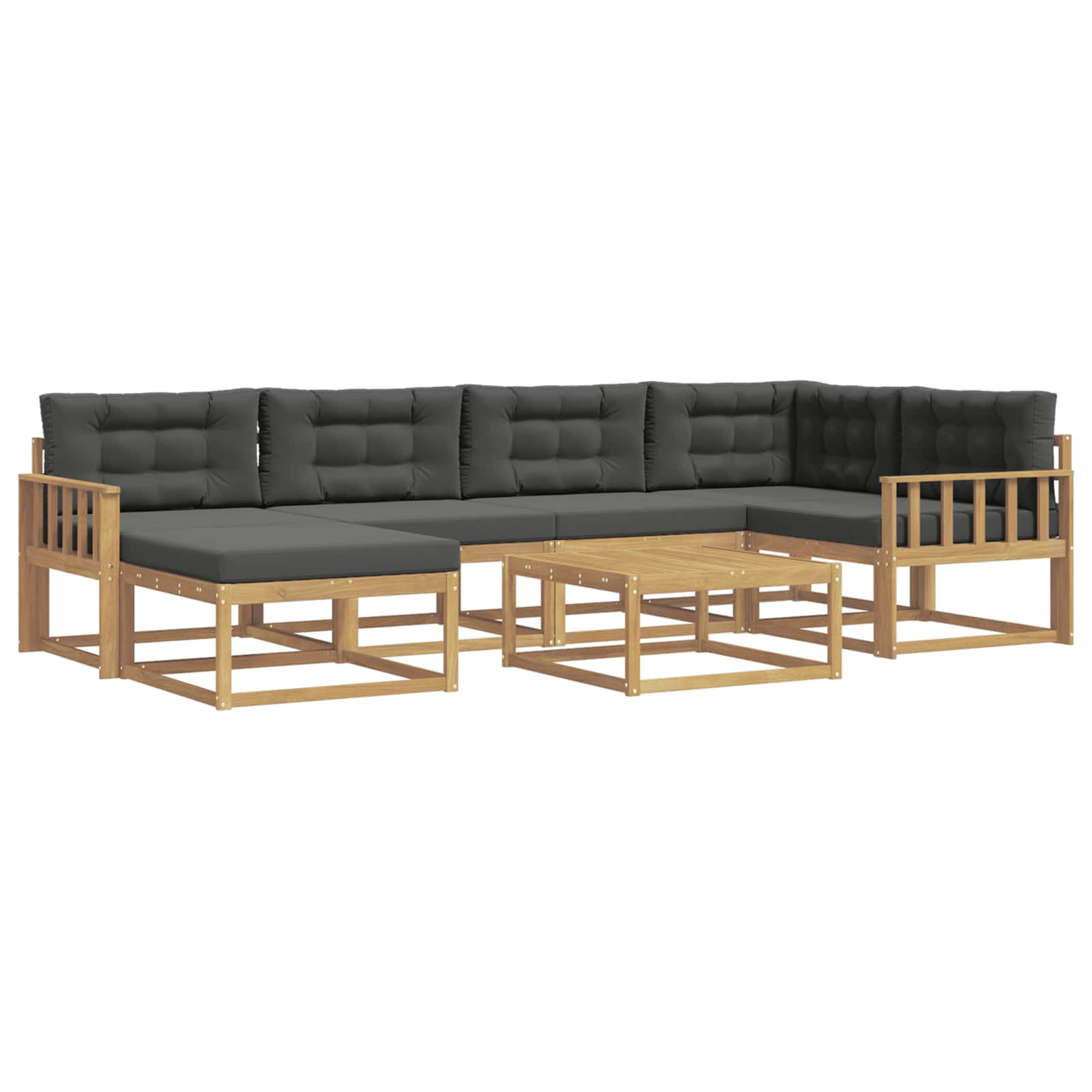 Set vanjskih sofa 7 pcs Bijela i antracit
