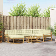 Set vanjskih sofa 7 kom. Bijela i krem
