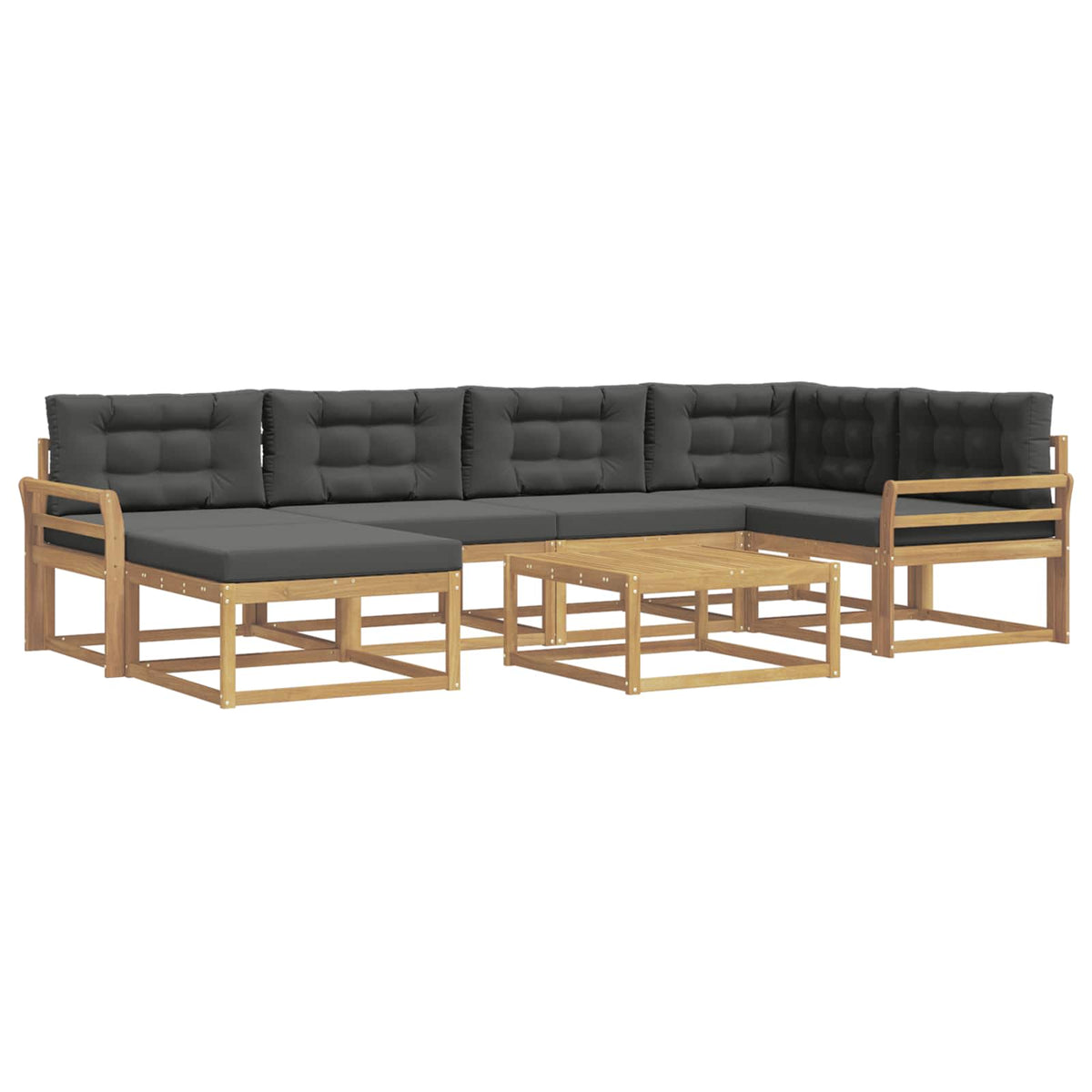 Set vanjskih sofa 7 pcs Bijela i antracit