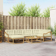 Set vanjskih sofa 7 kom. Bijela i krem