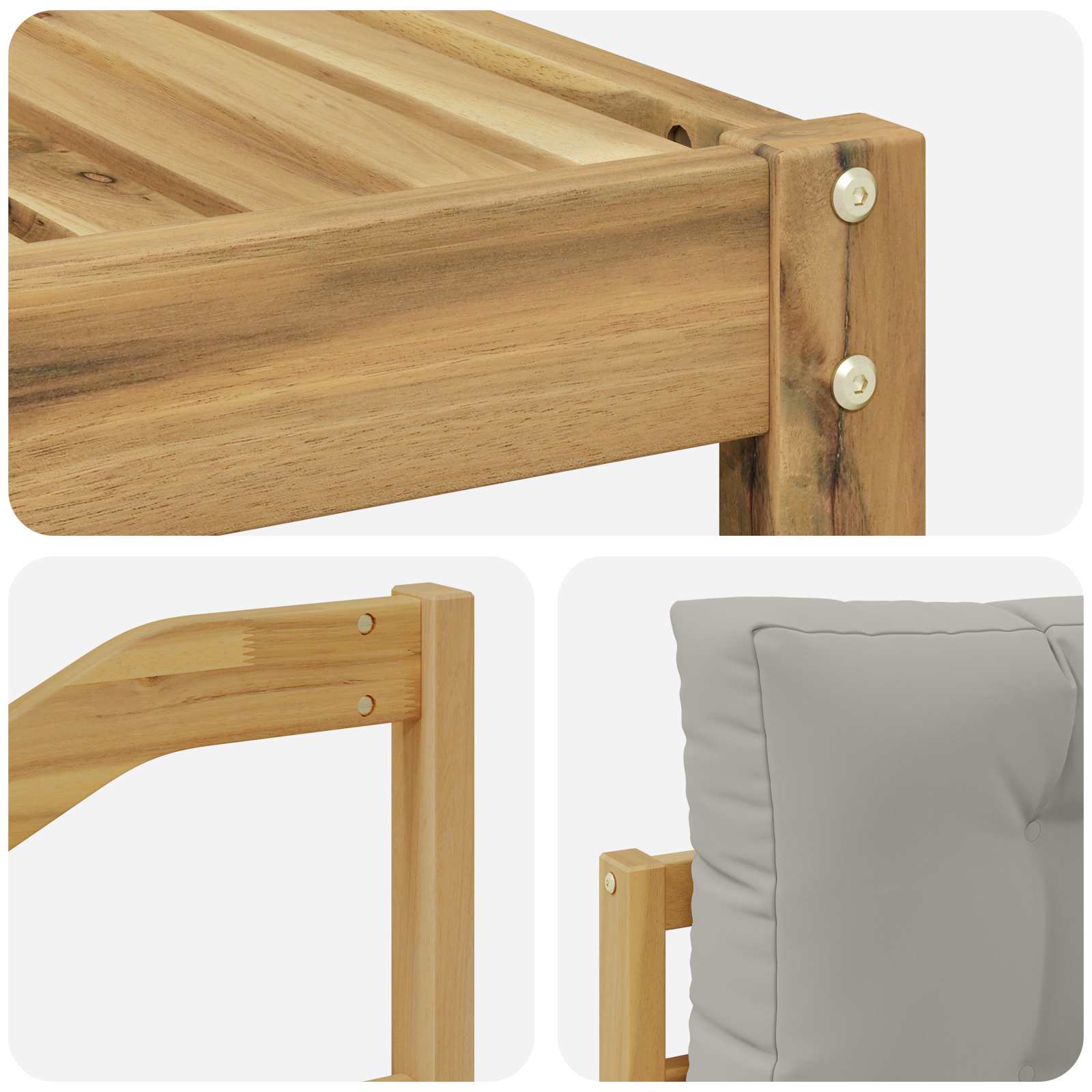 Set vanjskih sofa 7 pcs Bijela i svjetlosiva