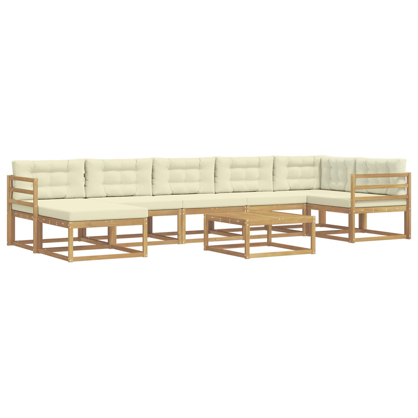Set vanjskih sofa 8 pcs Bijela i krem