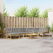 Set vanjskih sofa 8 pcs Bijela i svjetlosiva