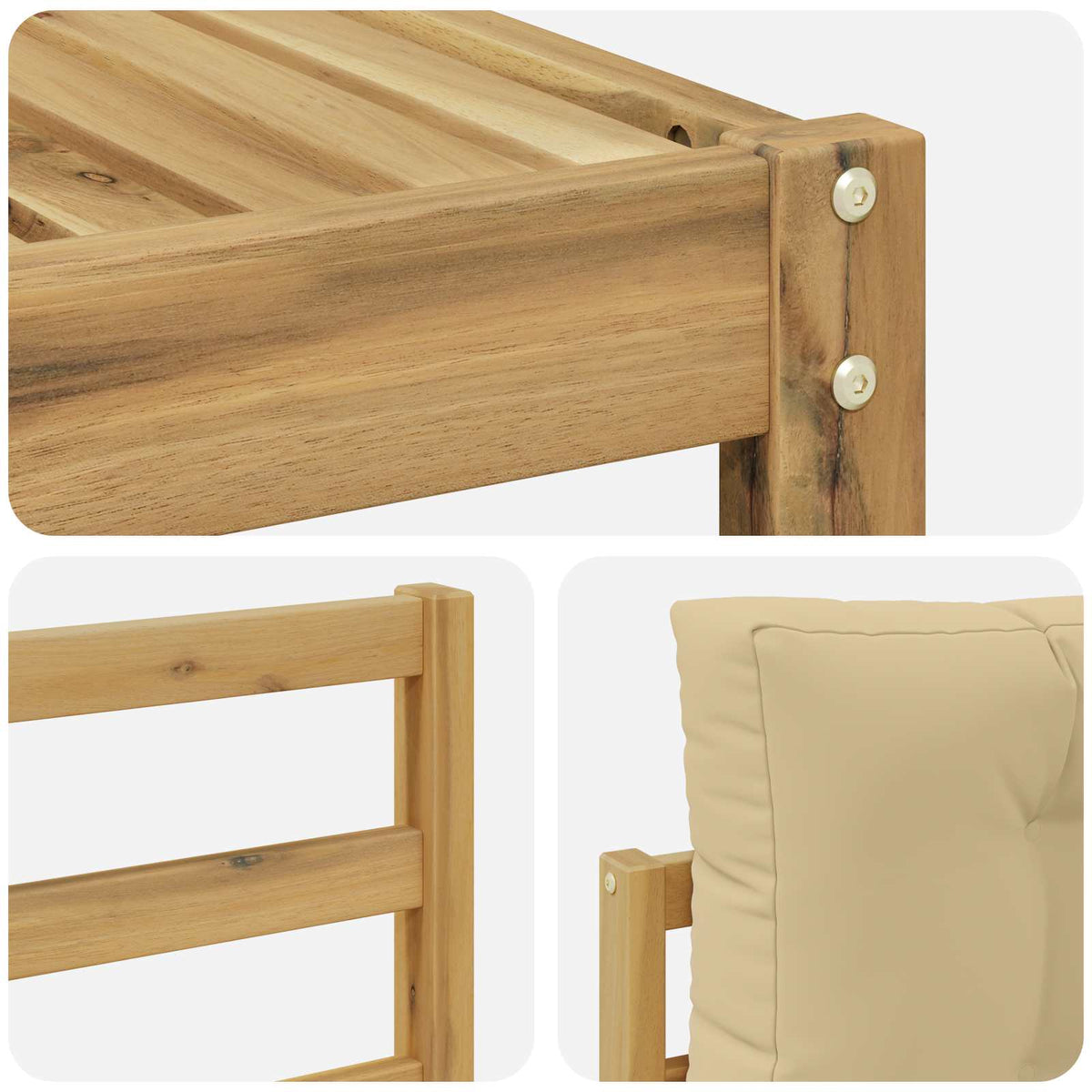 Set vanjskih sofa 8 pcs Bijela i bež