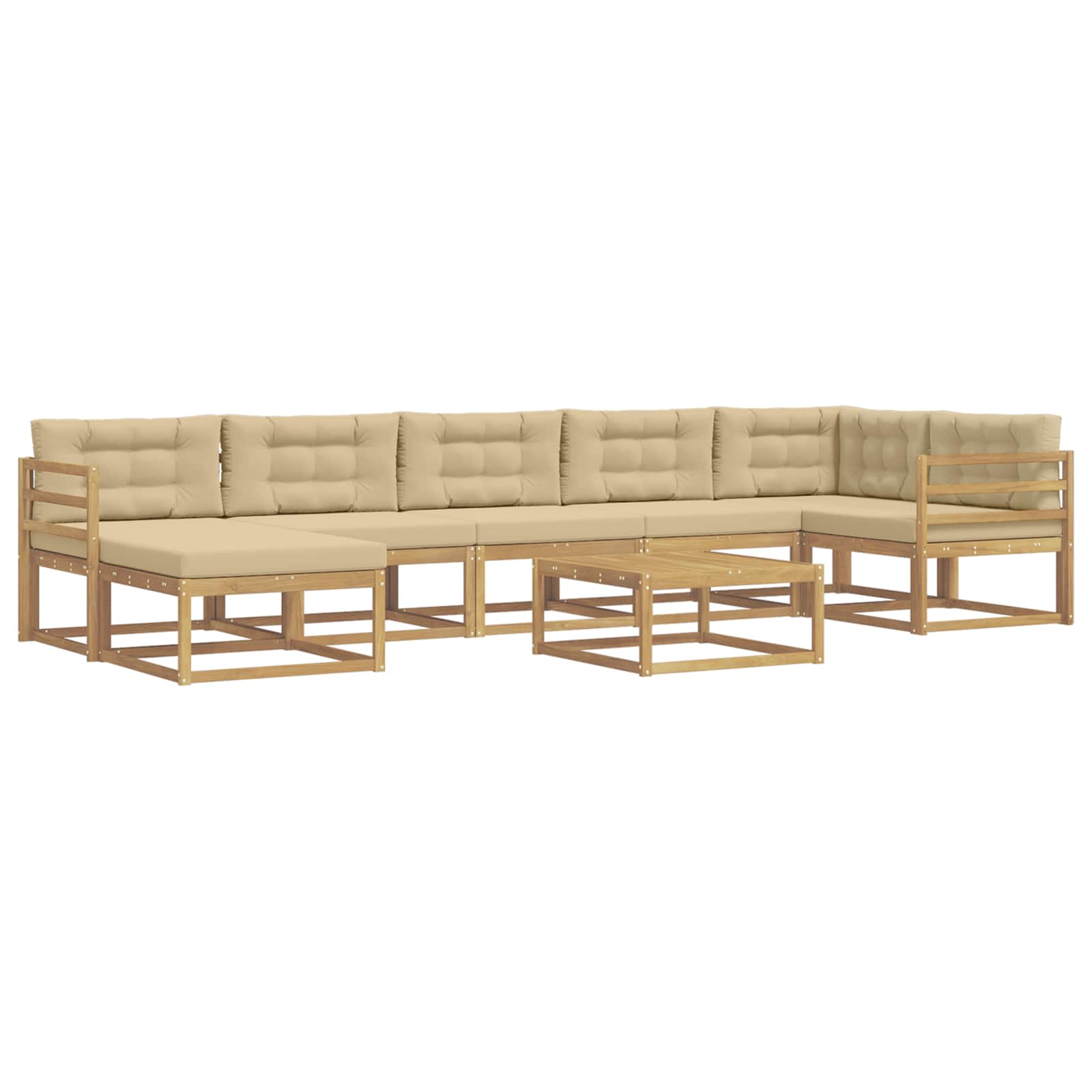 Set vanjskih sofa 8 pcs Bijela i bež