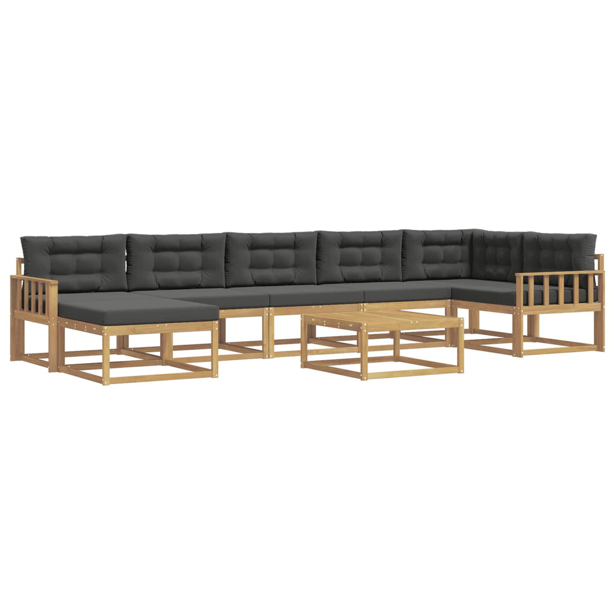 Set vanjskih sofa 8 kom. Bijela i antracit