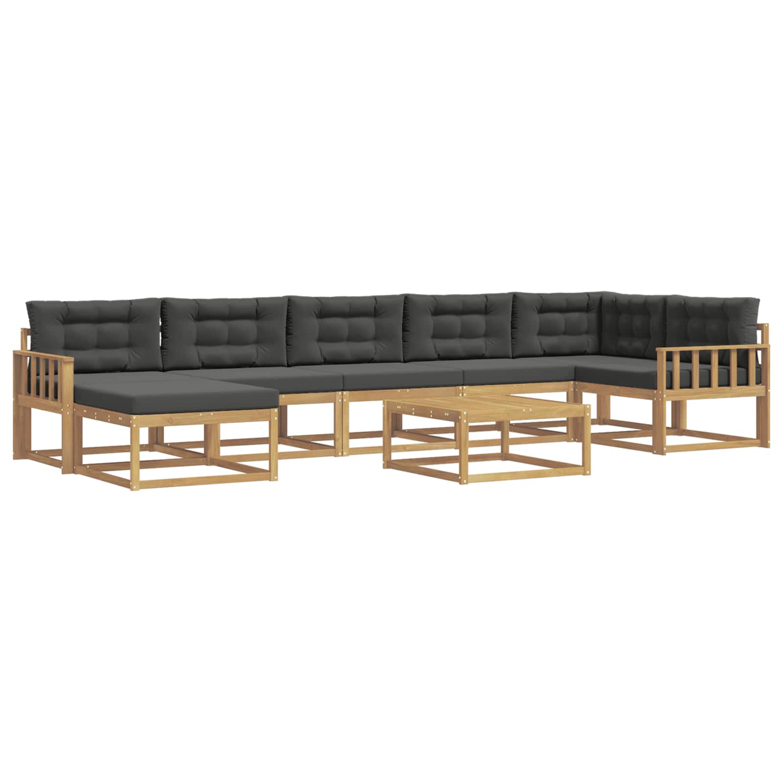 Set vanjskih sofa 8 pcs Bijela i antracit