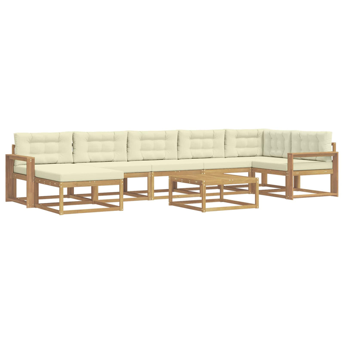Set vanjskih sofa 8 kom. Bijela i krem