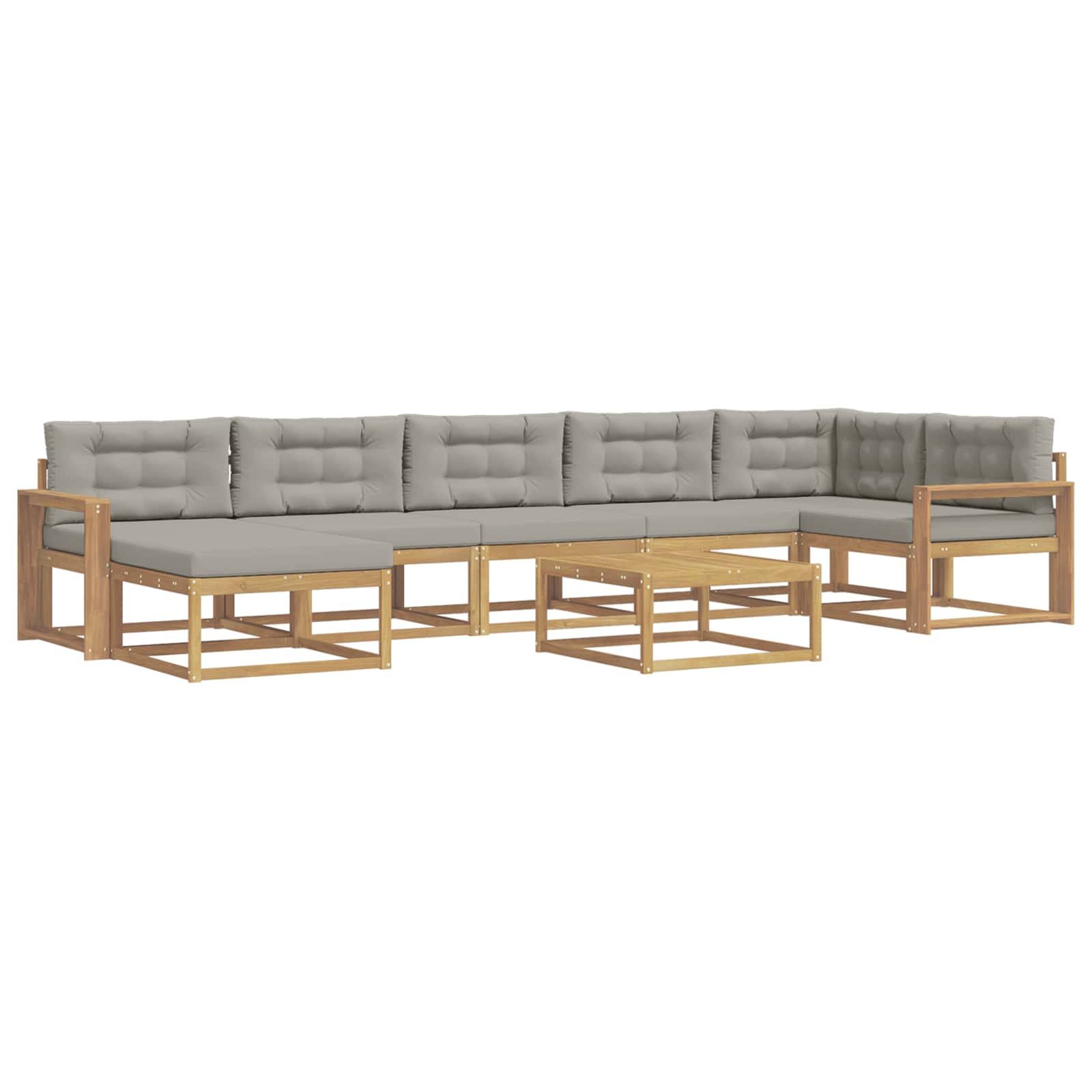 Set vanjskih sofa 8 pcs Bijela i svjetlosiva