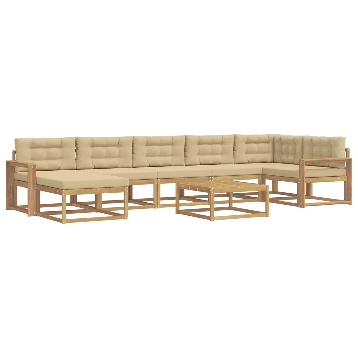 Set vanjskih sofa 8 kom. Bijela i bež