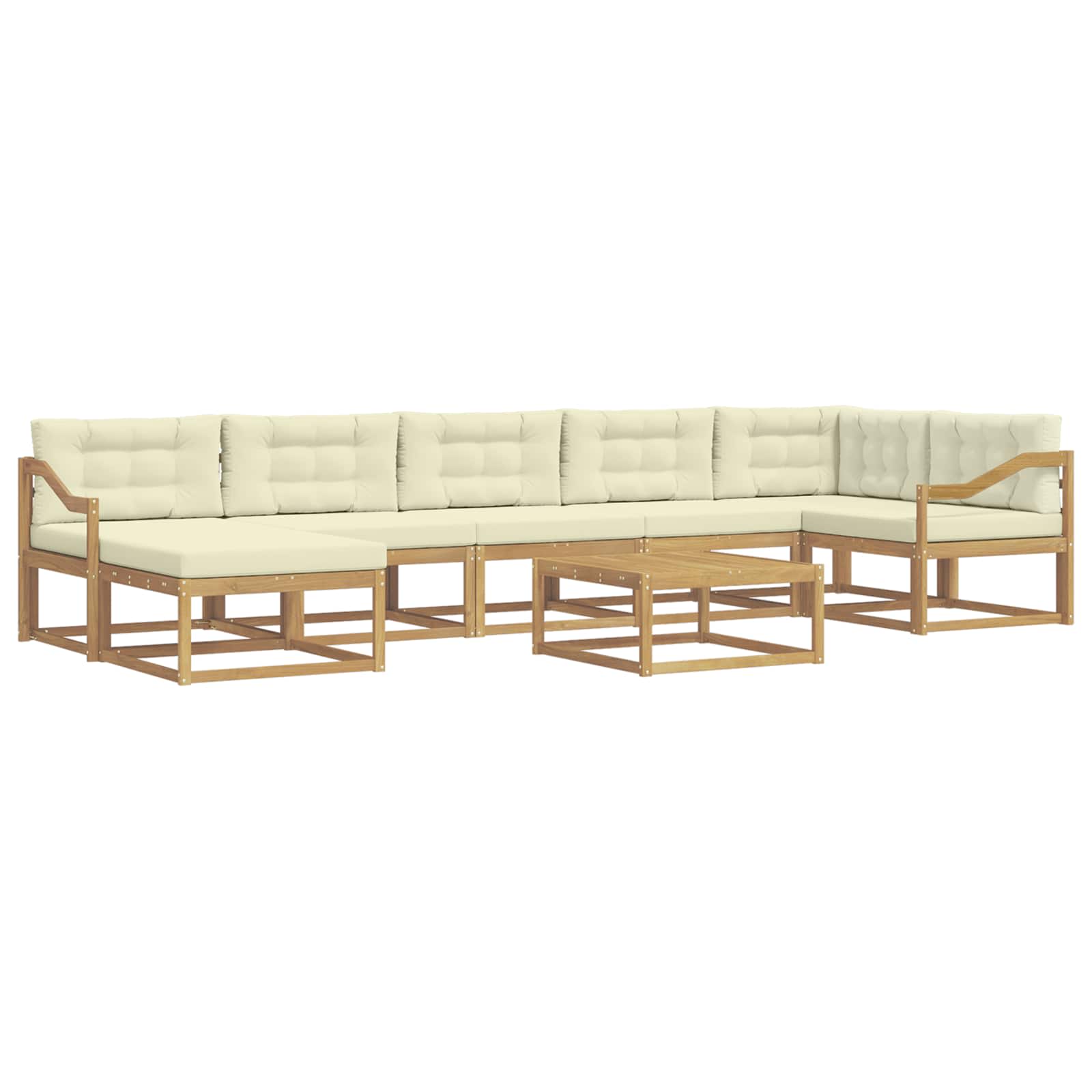 Set vanjskih sofa 8 pcs Bijela i krem