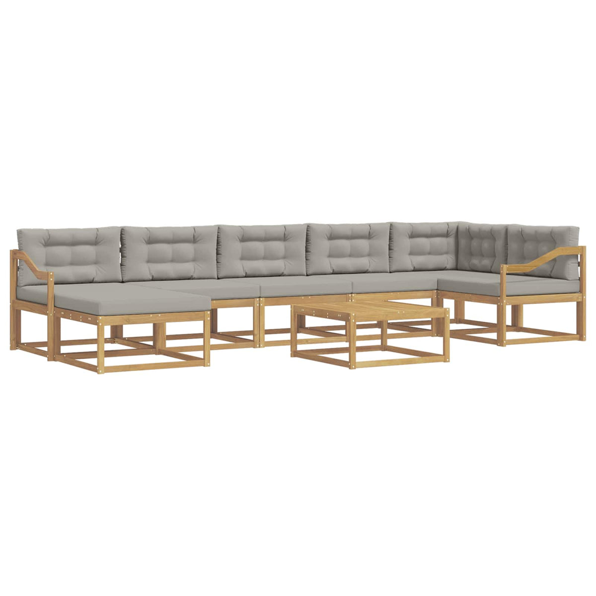 Set vanjskih sofa 8 pcs Bijela i svjetlosiva