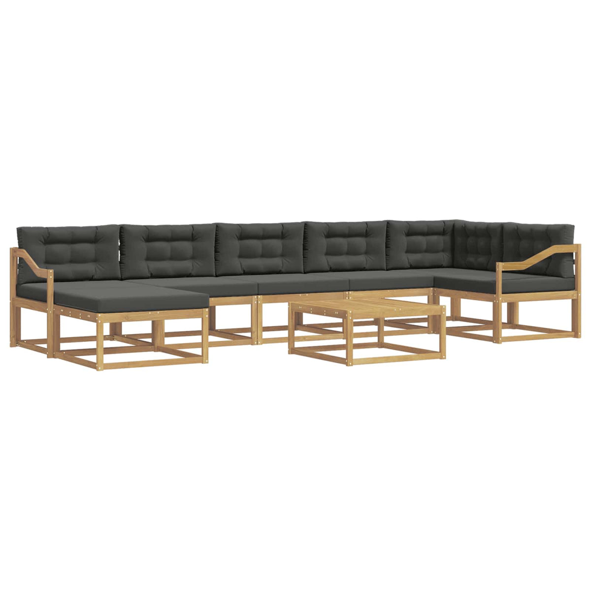 Set vanjskih sofa 8 kom. Bijela i antracit