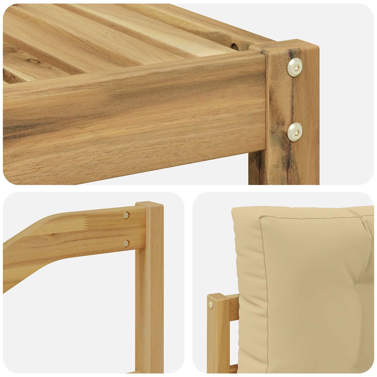 Set vanjskih sofa 8 pcs Bijela i bež