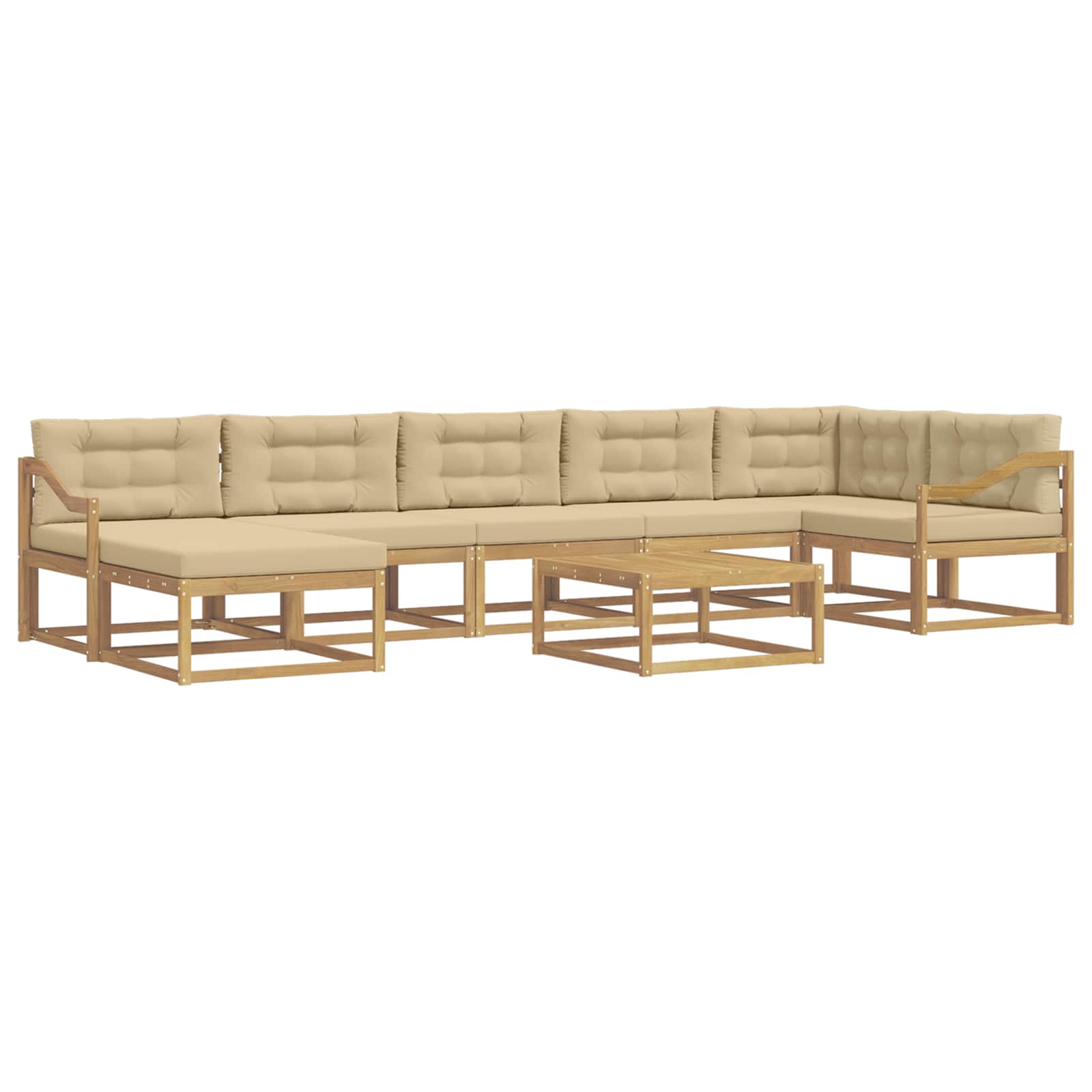 Set vanjskih sofa 8 pcs Bijela i bež