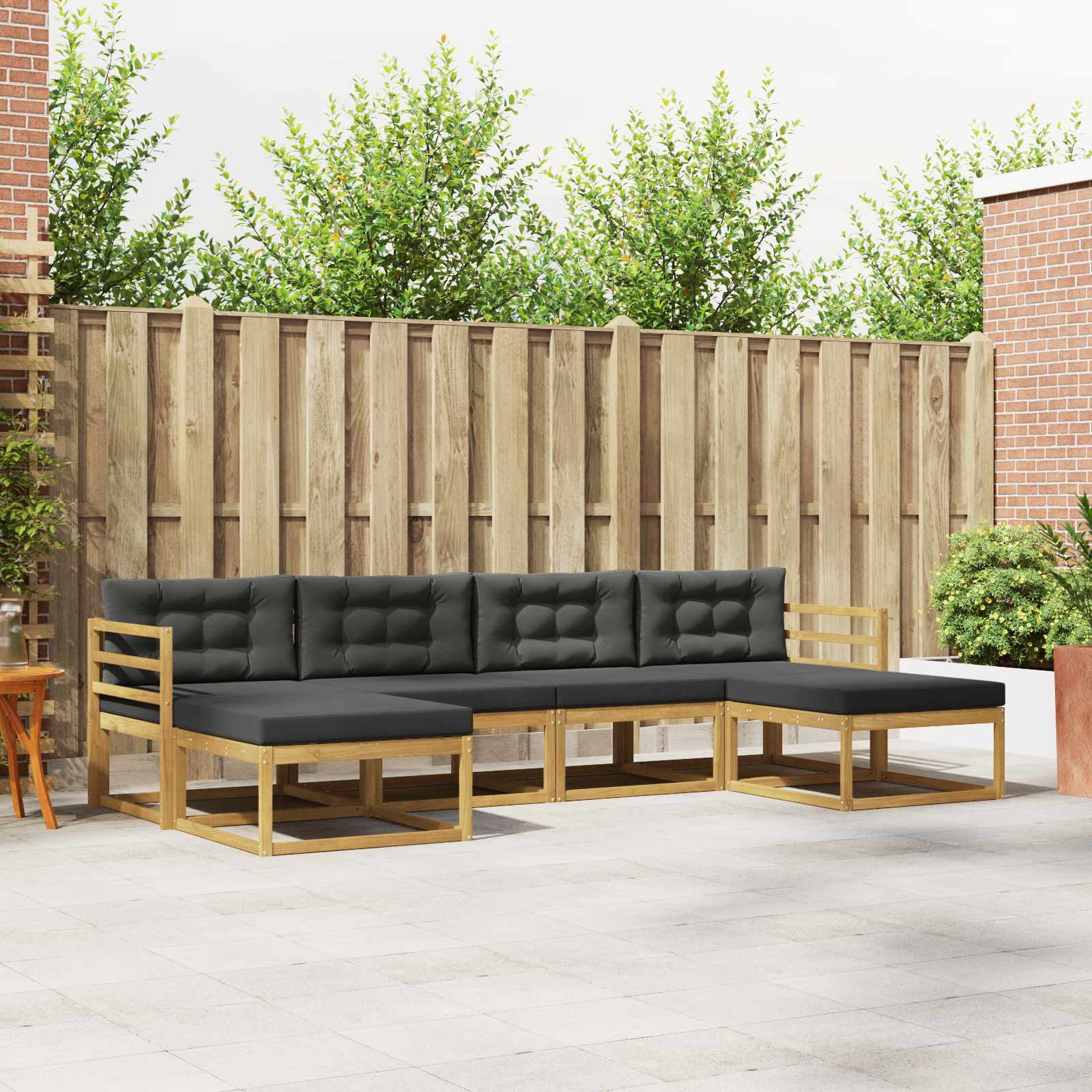 Set vanjskih sofa 6 kom. Bijela i antracit