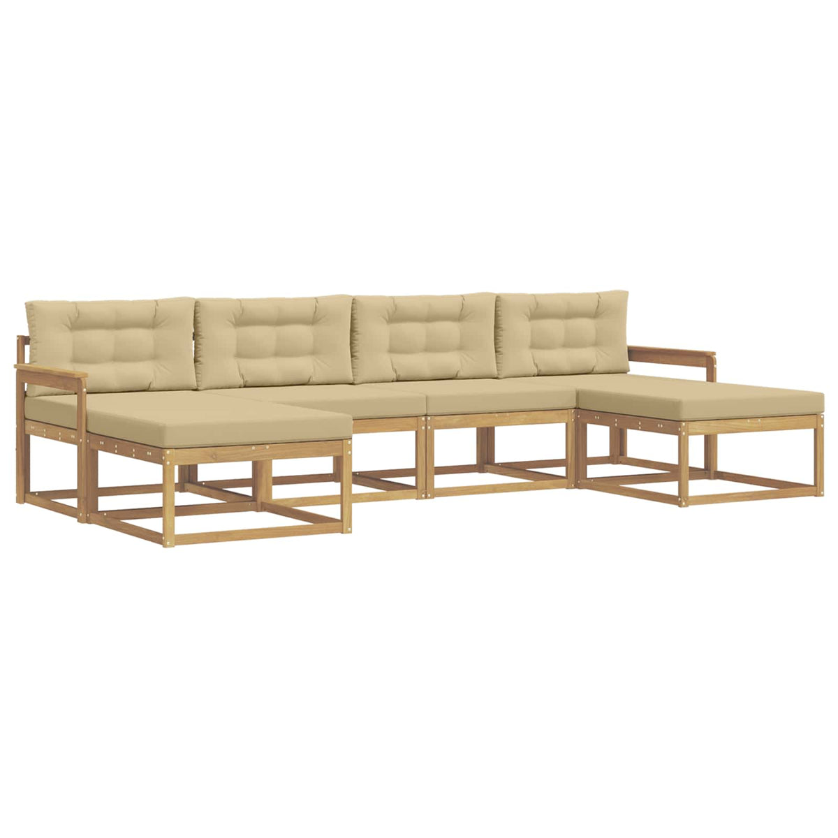Set vanjskih sofa 6 kom. Bijela i bež