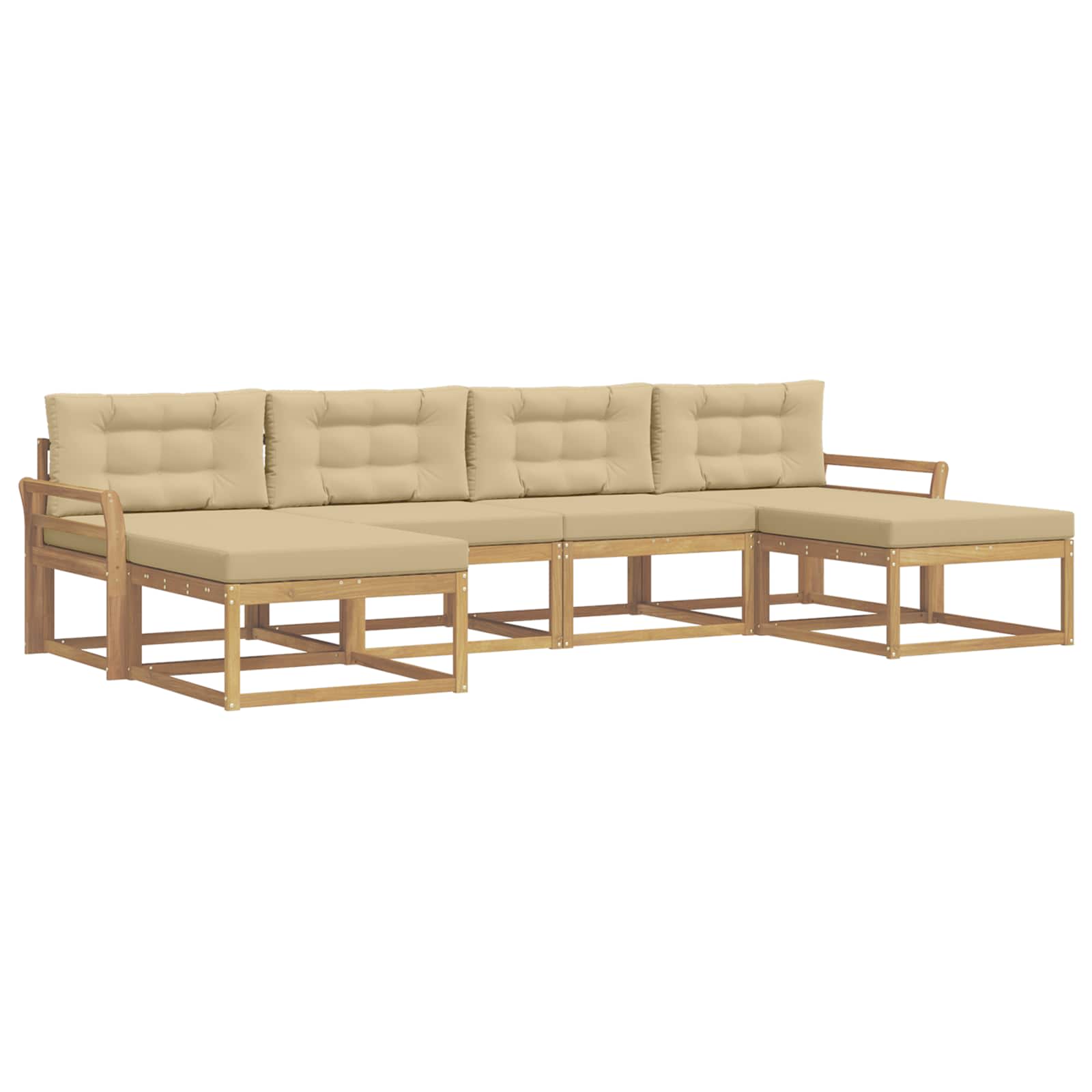 Set vanjskih sofa 6 kom. Bijela i bež