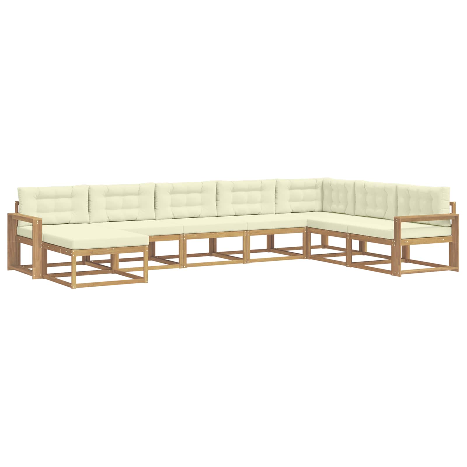 Set vanjskih sofa 8 pcs Bijela i krem