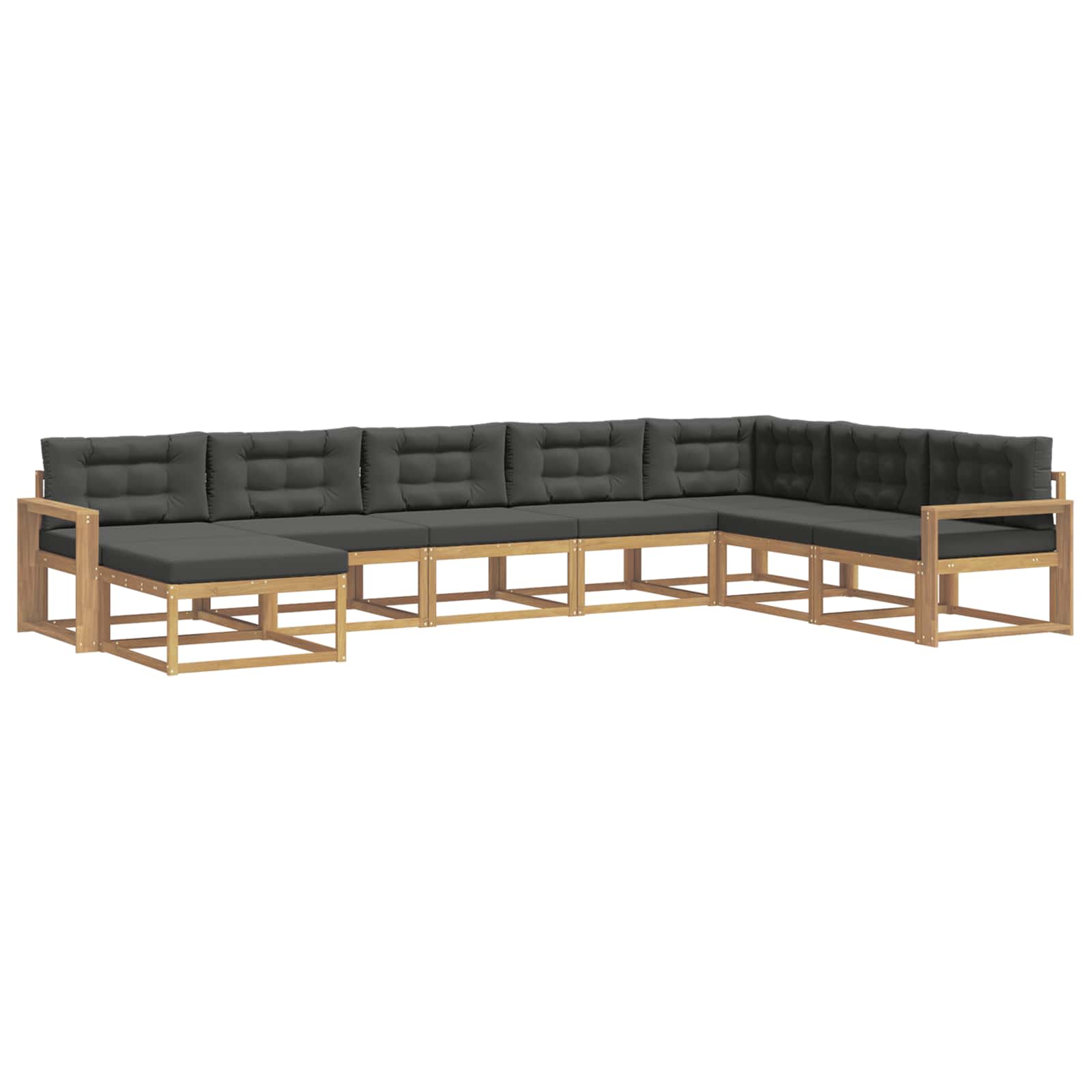 Set vanjskih sofa 8 pcs Bijela i antracit