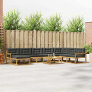 Set vanjskih sofa 9 pcs Bijela i antracit