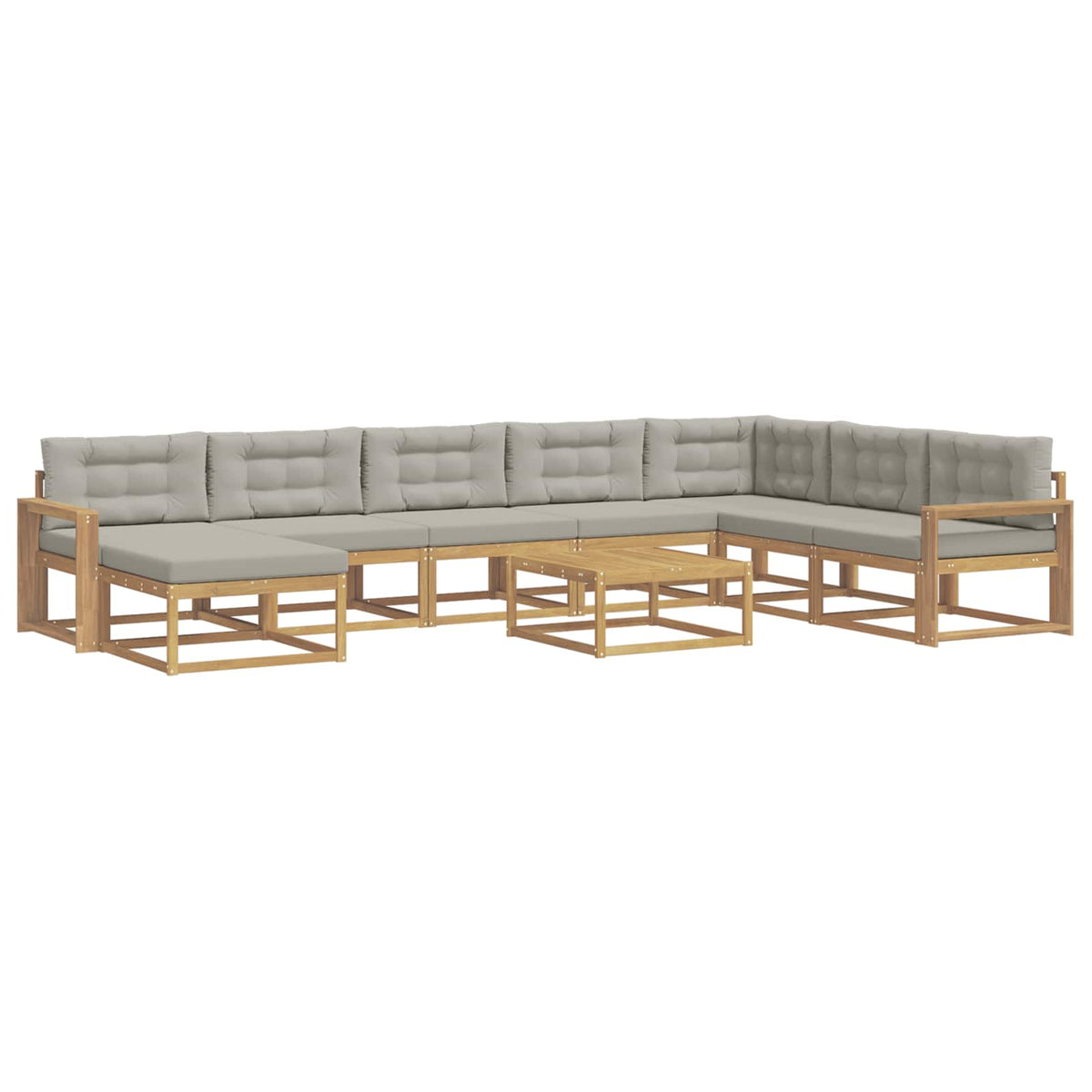 Set vanjskih sofa 9 kom. Bijela i svjetlosiva