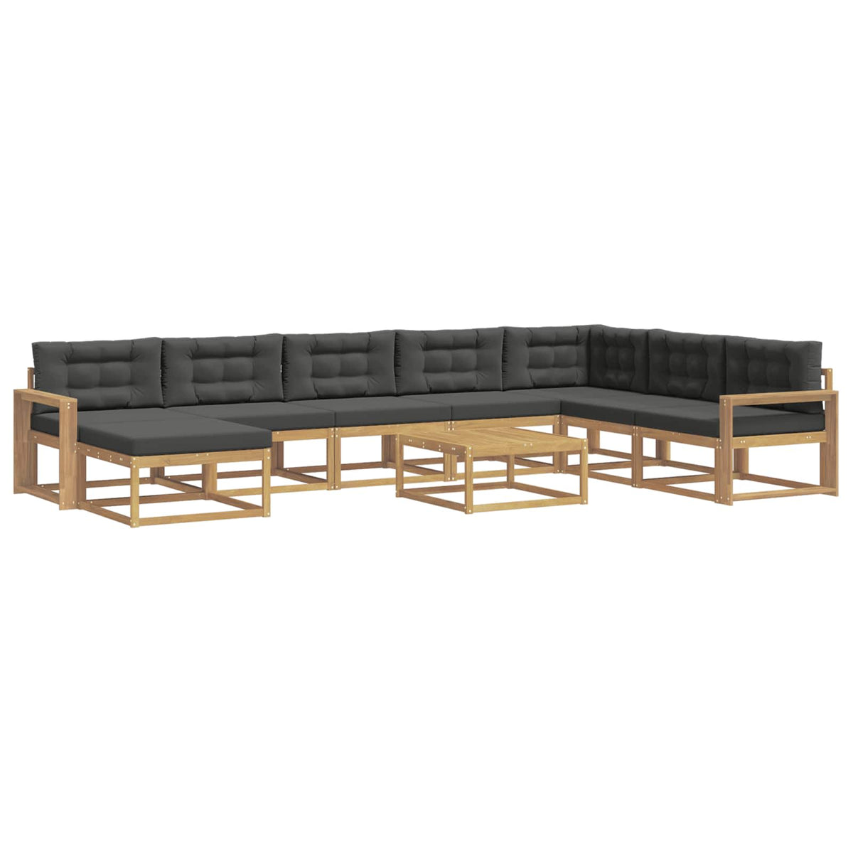 Set vanjskih sofa 9 kom. Bijela i antracit