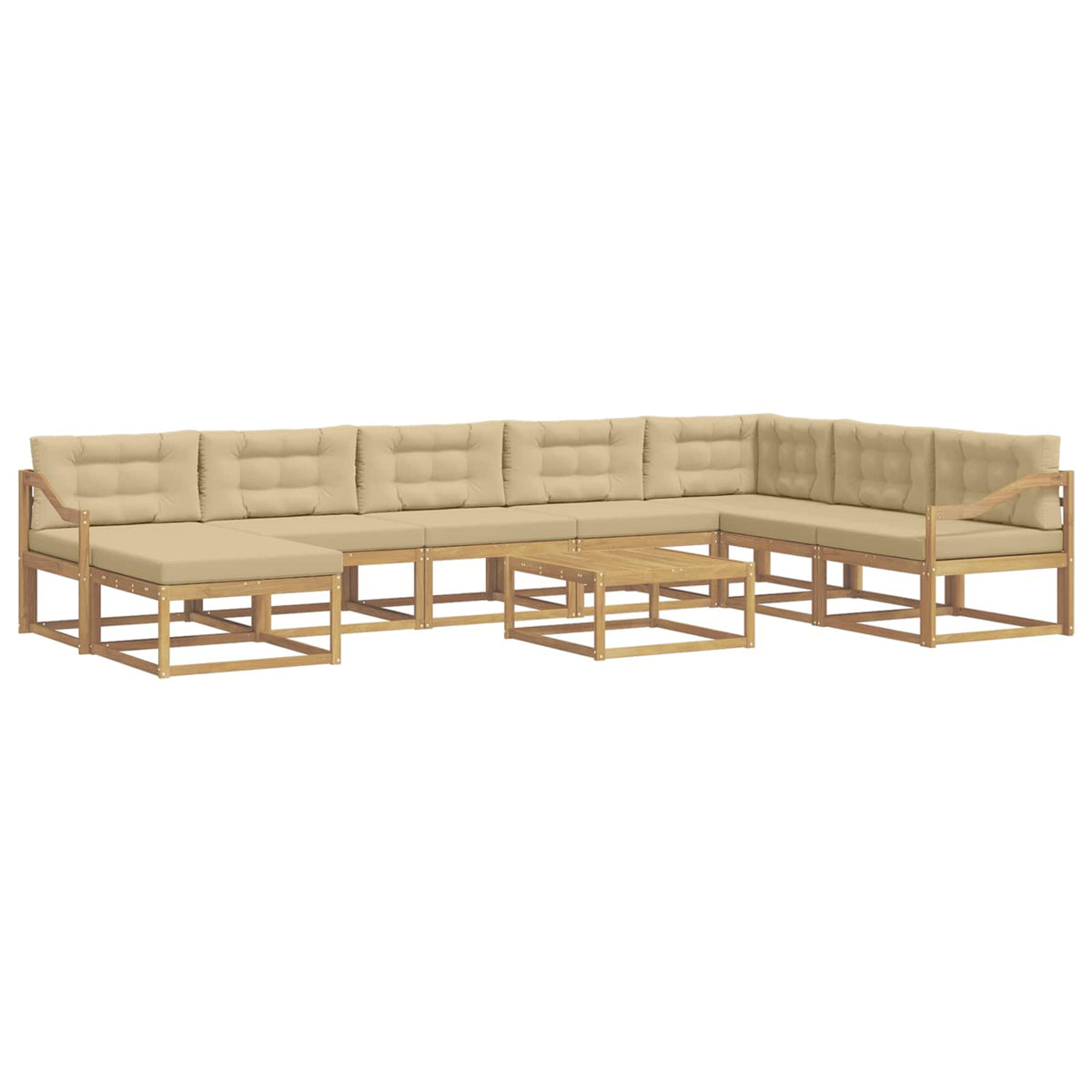 Set vanjskih sofa 9 kom. Bijela i bež