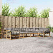Set vanjskih sofa 7 kom. Bijela i svjetlosiva Smeđa 404 x 168,5 x 73 cm