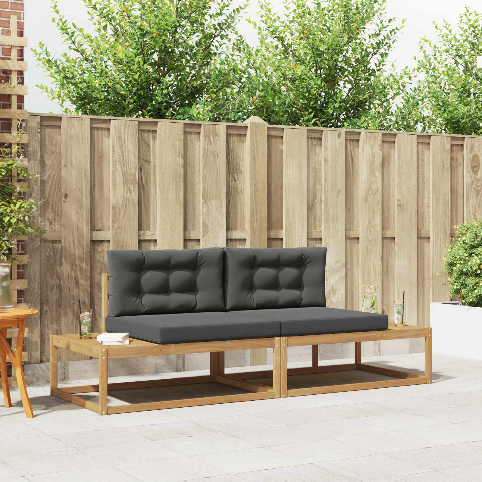 Set vanjskih sofa Bijela 230,5 x 83 x 73 cm Poliester