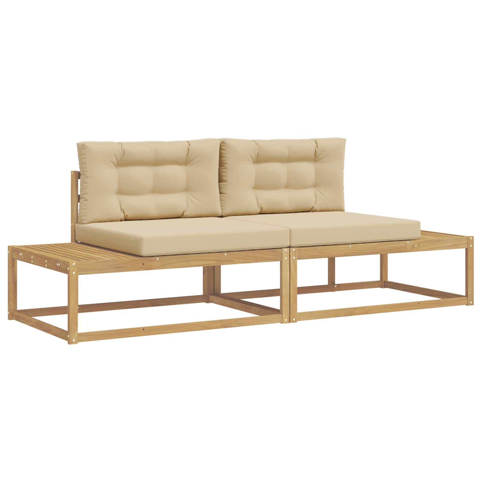 Set vanjskih sofa Bijela 230,5 x 83 x 73 cm Poliester