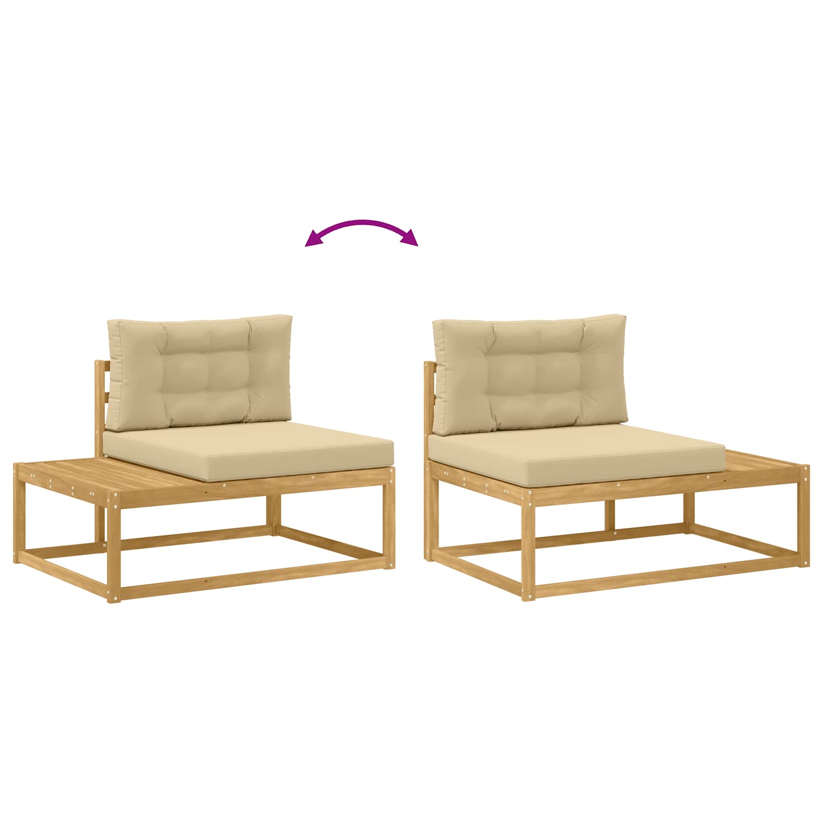 Set vanjskih sofa Bijela 230,5 x 83 x 73 cm Poliester