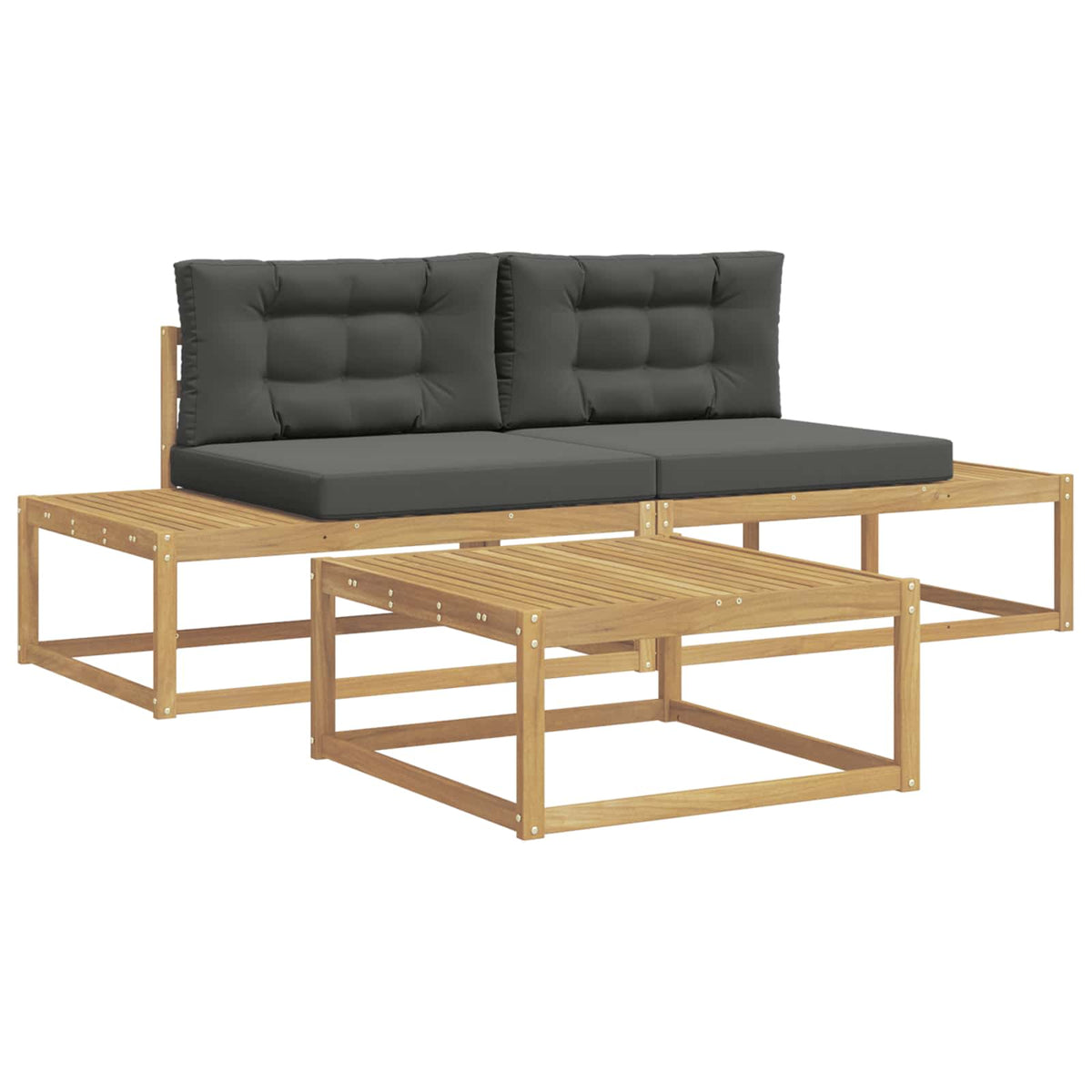Set vanjskih sofa Poliester Bijela
